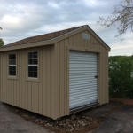 Burlington WI 10x12 Gable with steel roll-up door